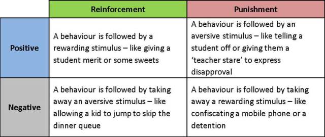 reinforcement and punishment grid